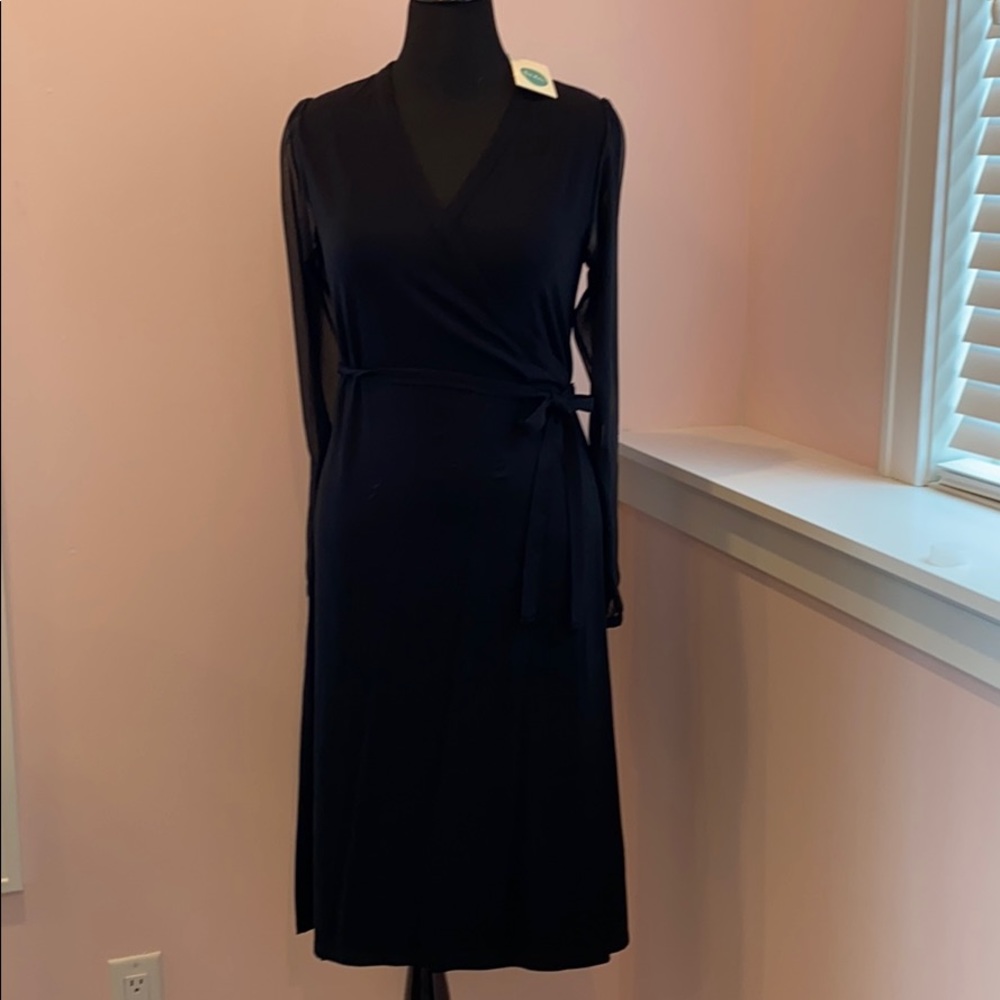 Boden Black Wrap Dress 12L